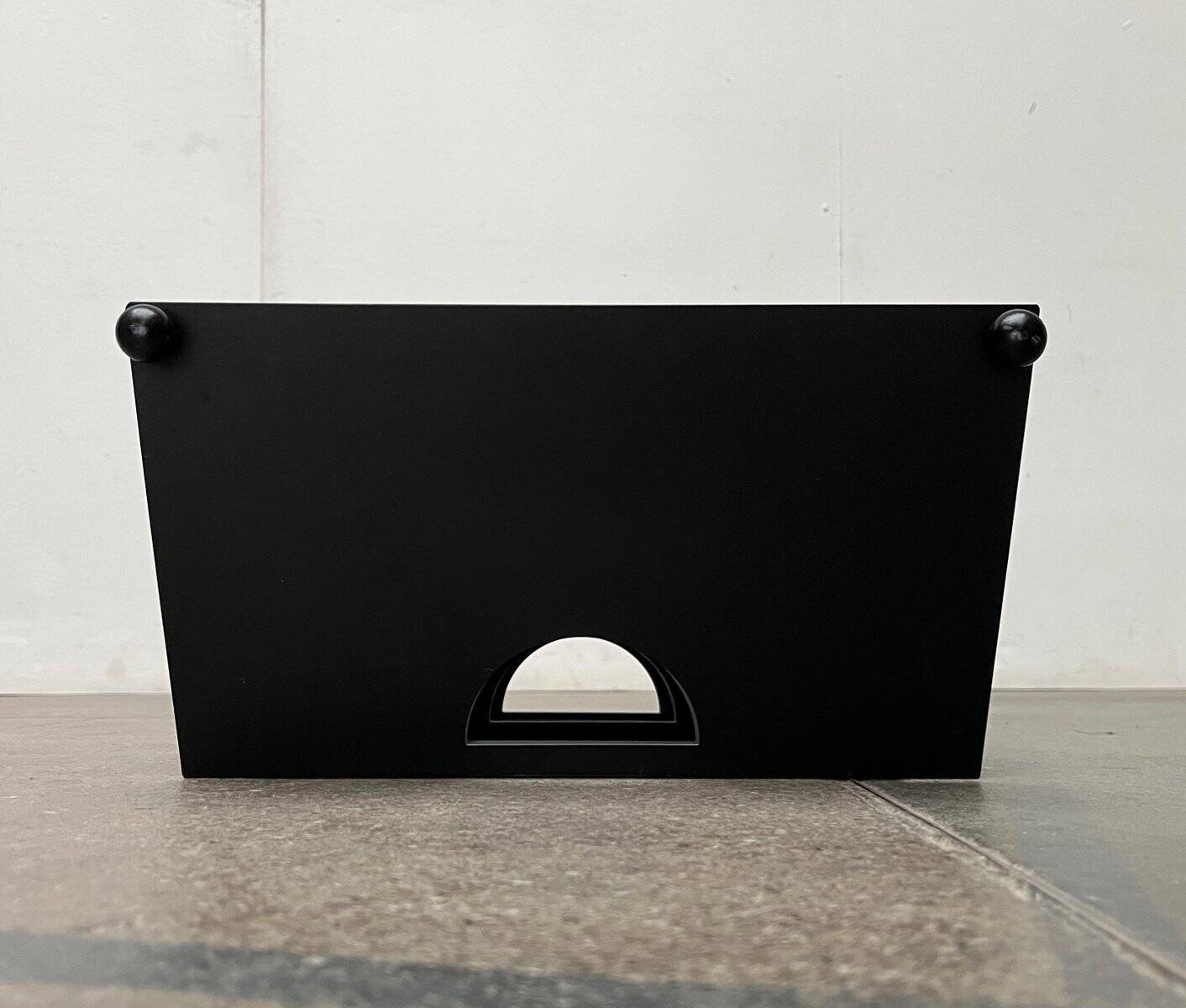 Postmodern Italian metal magazine rack, 1980s