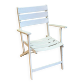 White folding garden armchair — Bistro style armchair