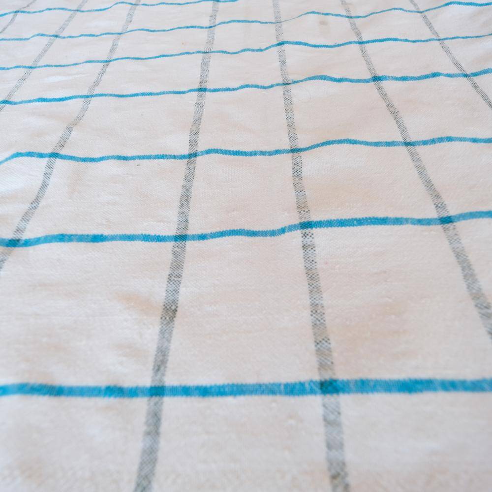 Vintage Haik checkered blanket from Morocco - 172 x 202 cm