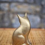 Vintage statue, brass cat statue, cat figurine, cat statue, collection, brass cat