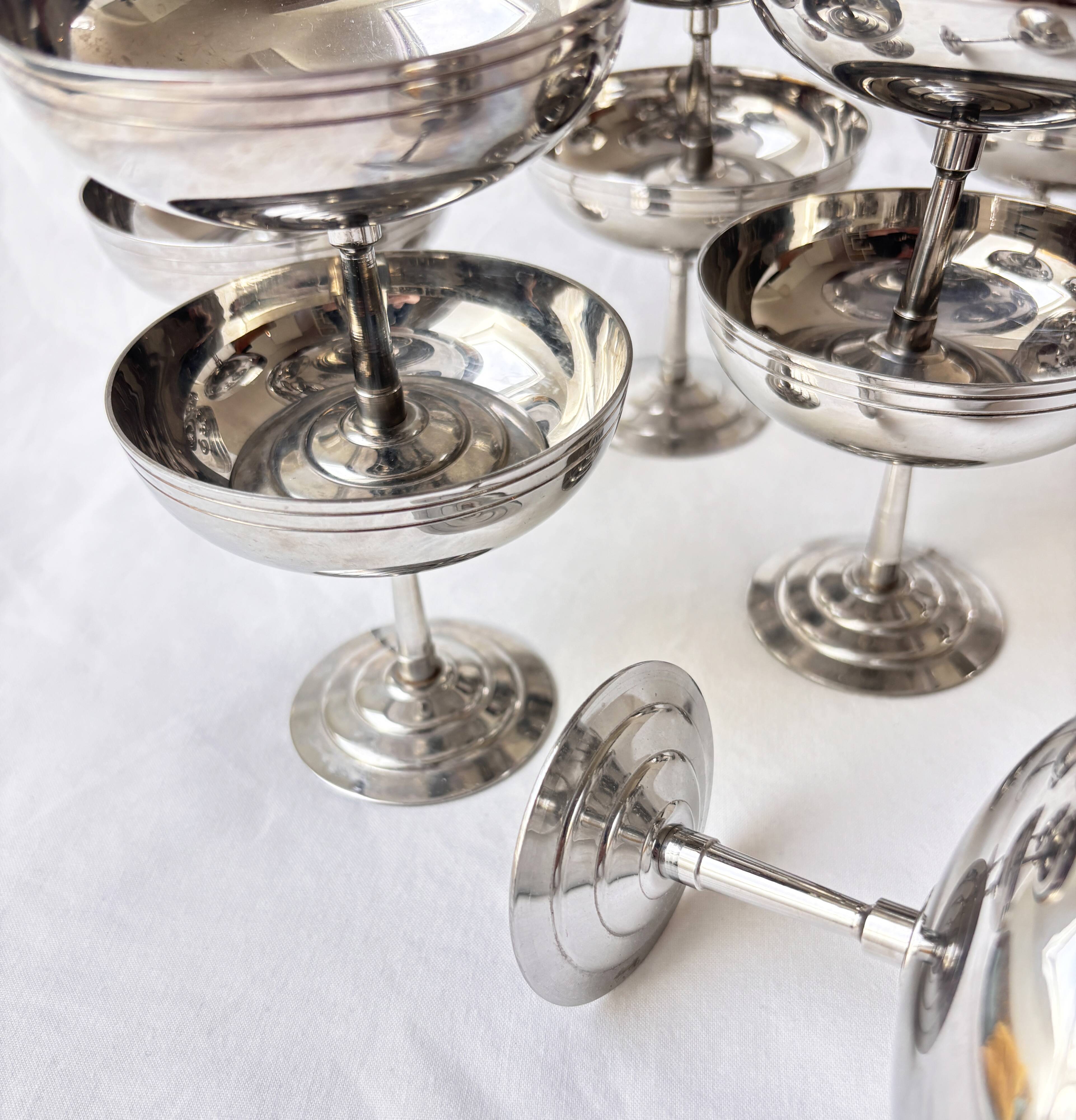 12 Remy Letang stainless steel dessert bowls