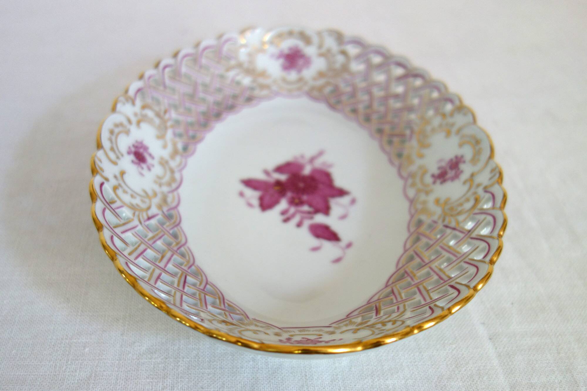 Openwork porcelain cup, Herend factory, Hungary