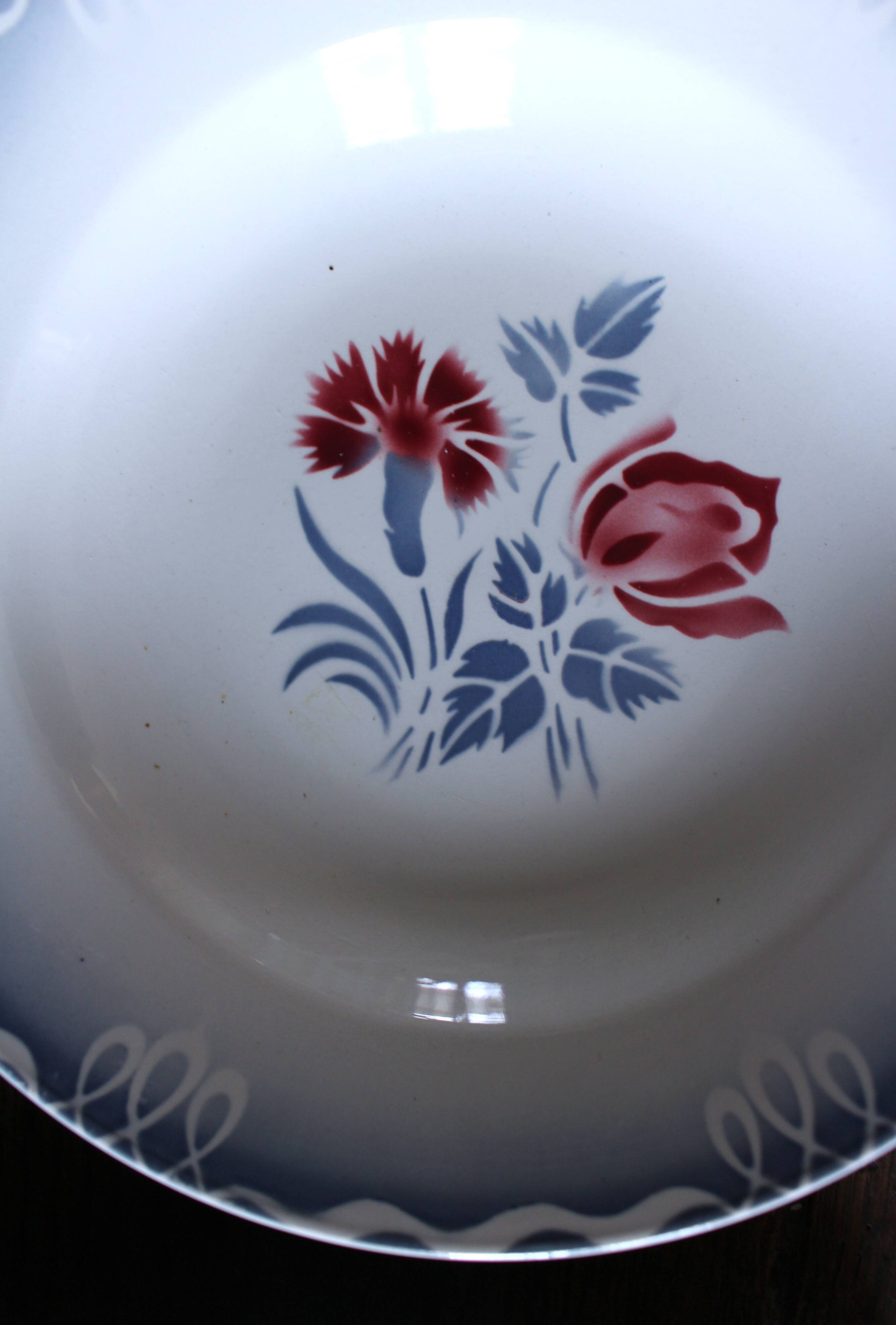 6 Art Deco deep plates Marinette Juliette Digoin Sarreguemines Badonv
