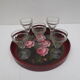 Lot de 5 verres à vin bistrot des années  50