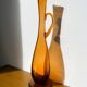 Amber ewer / carafe from Portieux crystal factory