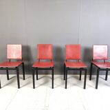 Set of 4 post modern dining chairs, 1980s