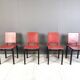 Set of 4 post modern dining chairs, 1980s