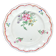 Assiette fleurie ancienne décor réverbère vieux Strasbourg en faïence KG Lunéville