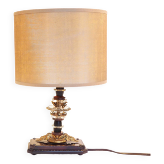 Brass and glass lamp