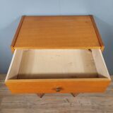 Small vintage oak rag picker