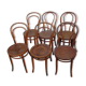 6 chaises bistrot bois courbé