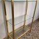 Bookcase in gilded metal and glass, Pierre Vandel Paris, circa 70