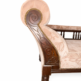 Chaise Longue Napoléon III en Bois Massif avec Tissu Floral – Circ