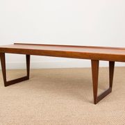 Grande Table basse, ou banc, Danoise en Teck par Peter Lovig Nielsen 1960.