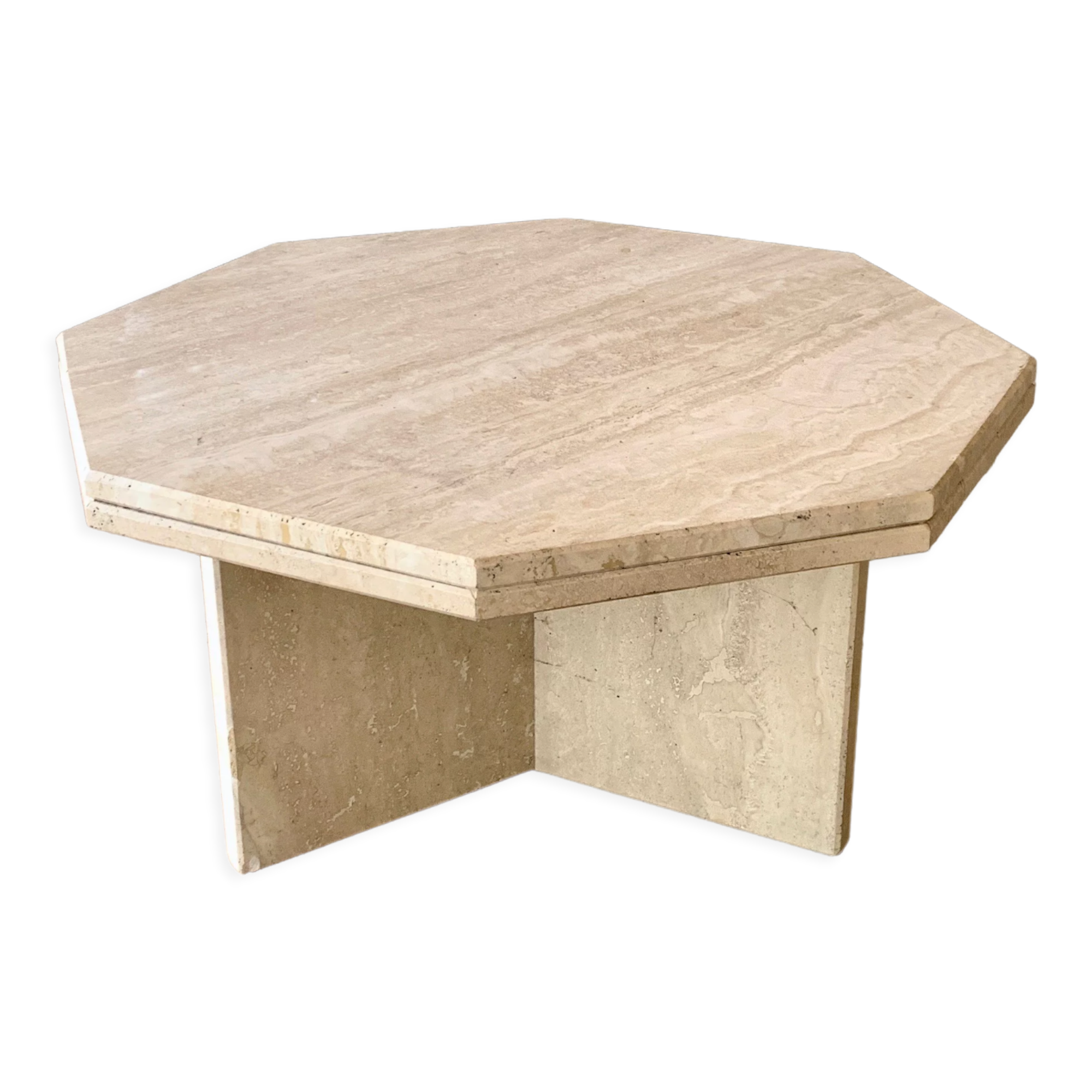 Christmas Pop-up 2022 - Octagonal travertine coffee table "Nico" #15