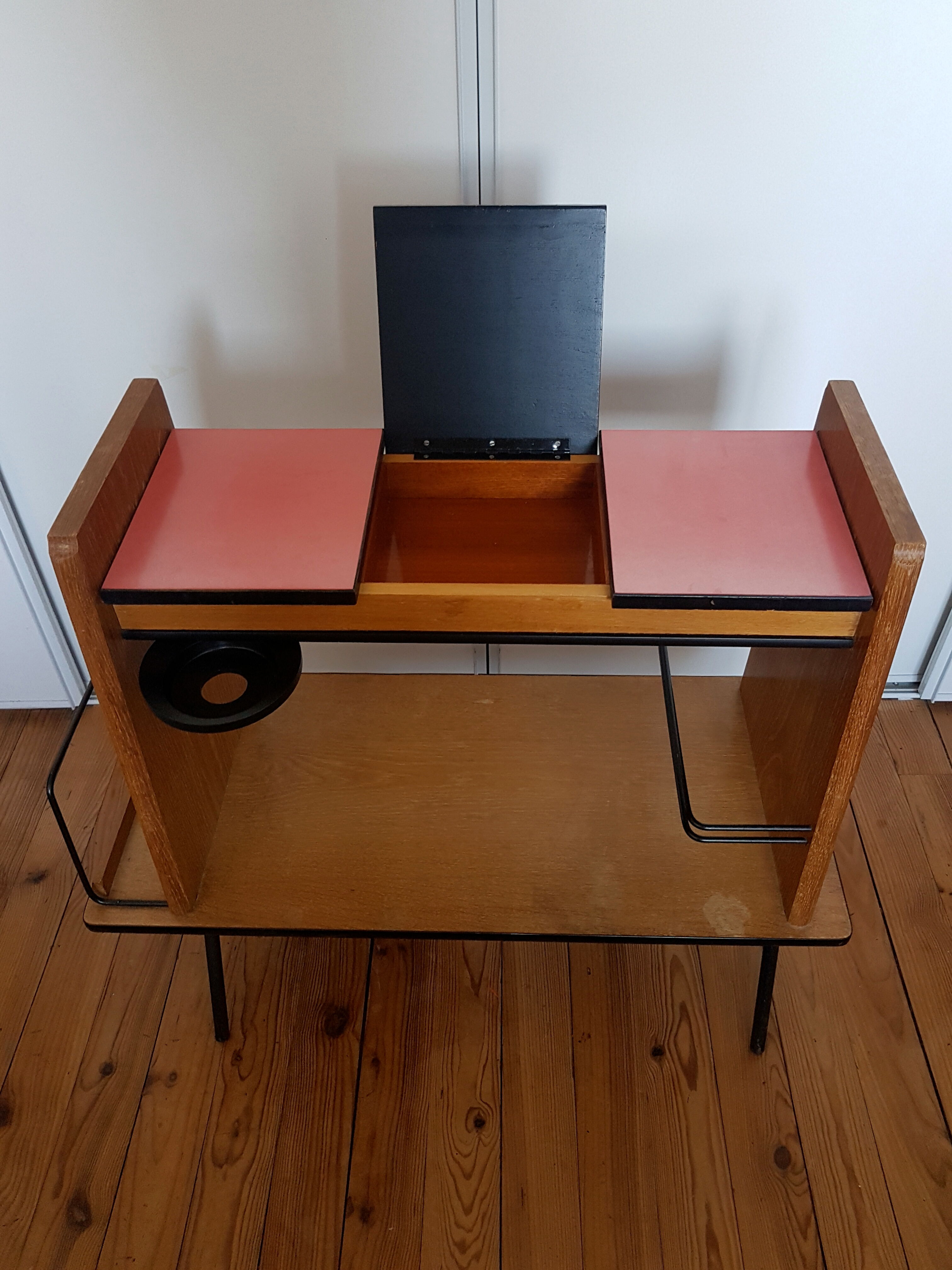Vintage console furniture wood and formica