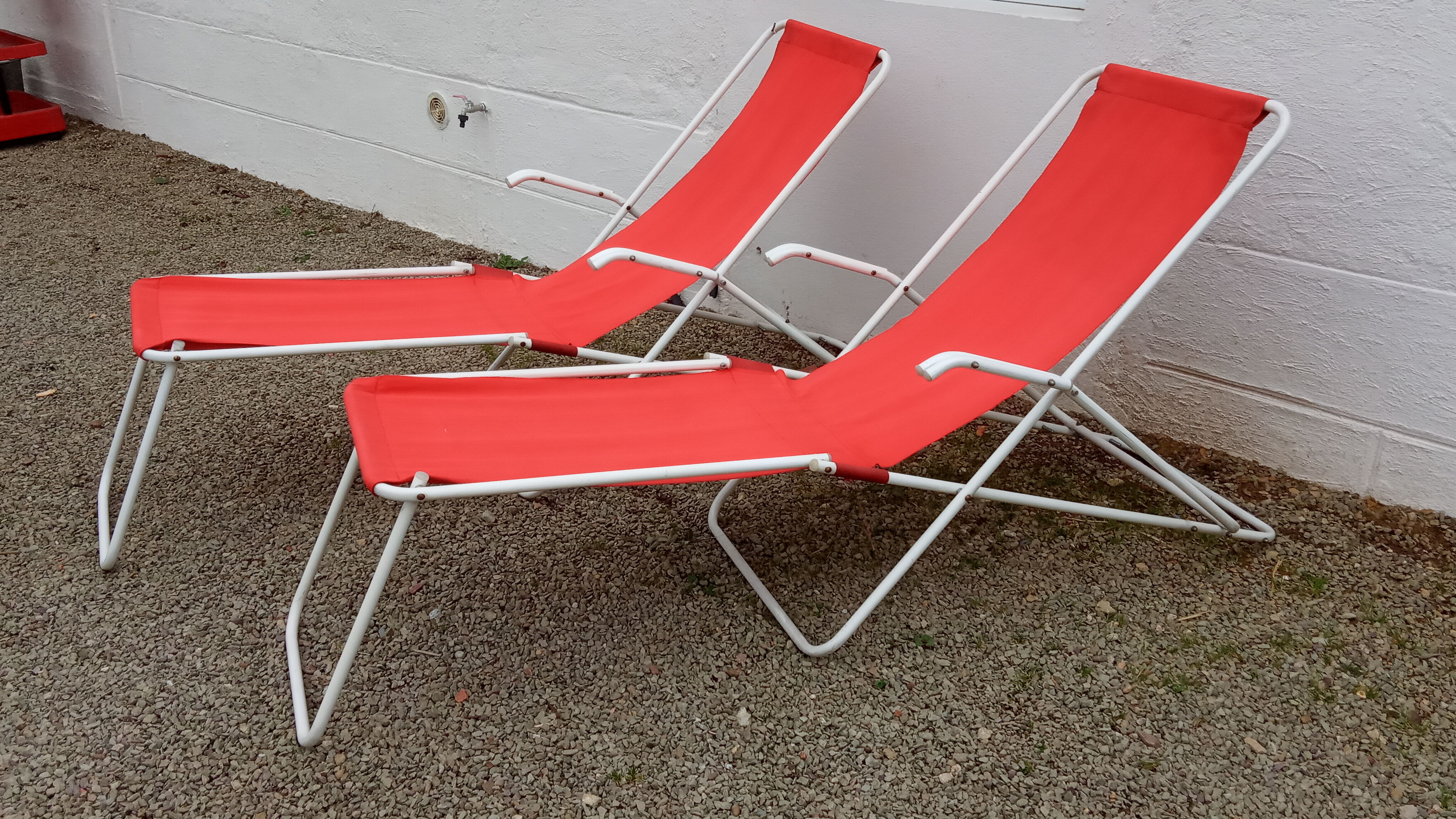Pair of 60s sunbeds