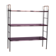 Etager, 1950s Italian bookcase in rosewood, brass and iron