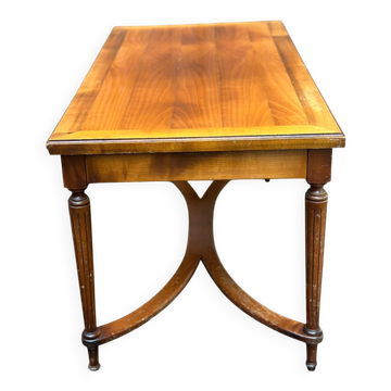 Louis XVI style coffee table in stained cherry wood 95x50cm 1970