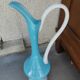 Murano blue opaline carafe vase