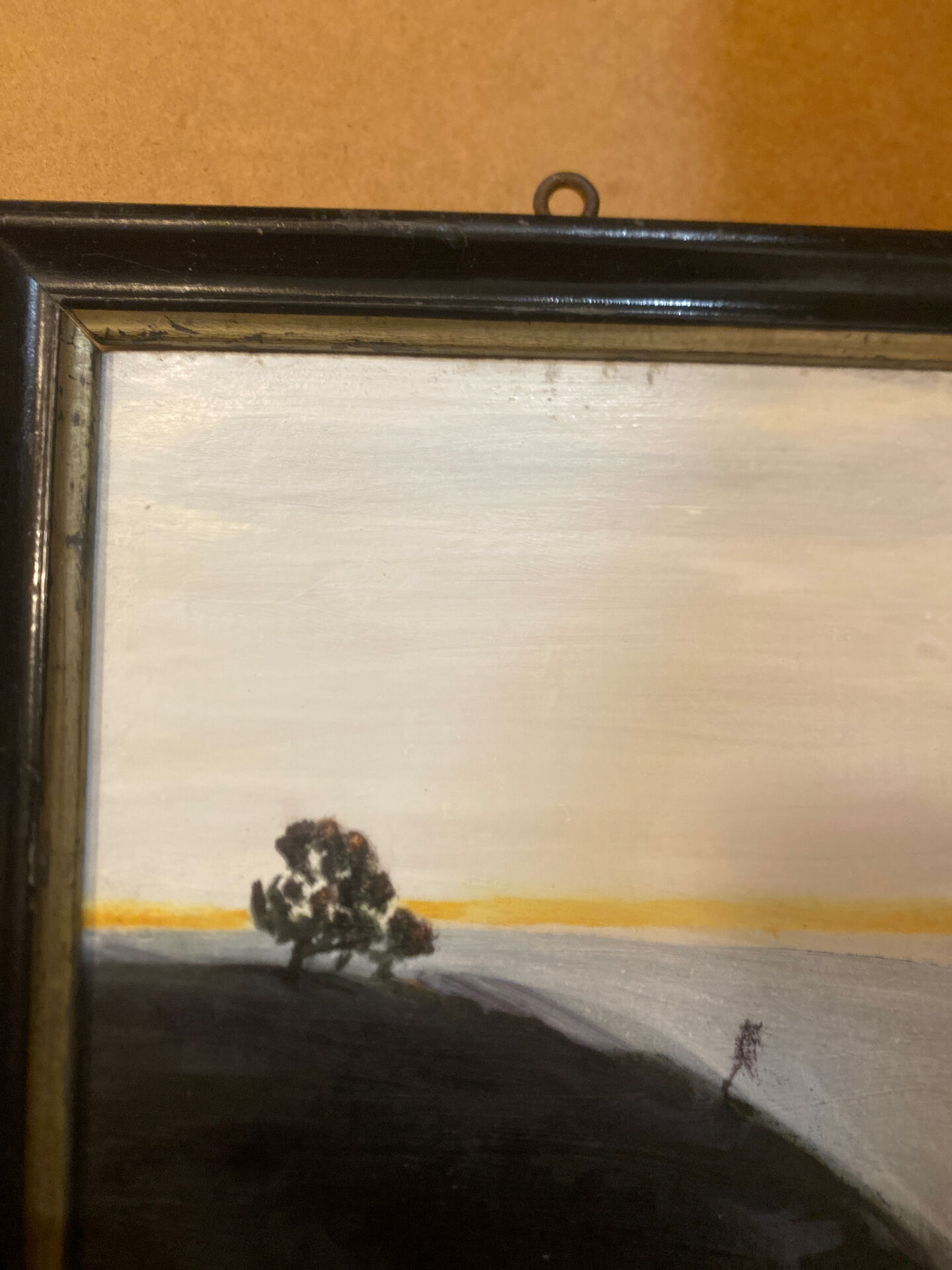 Oil painting - trees on the hill