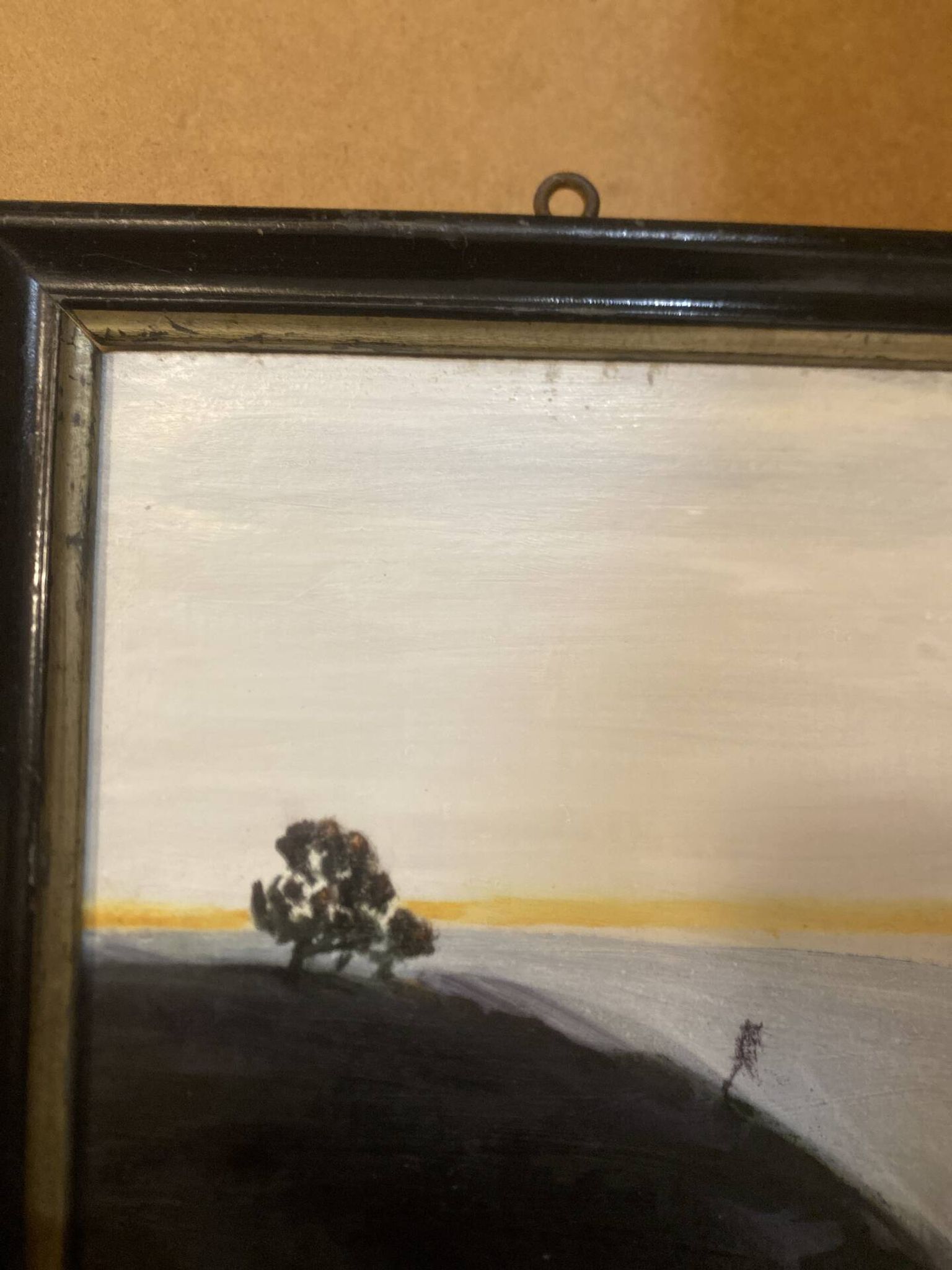 Oil painting - trees on the hill