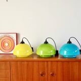 Suspension in green opaline mushroom design 60s-70s