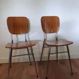 Set of 2 chairs in formica vintage
