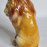 Lion in glazed ceramic, 70s