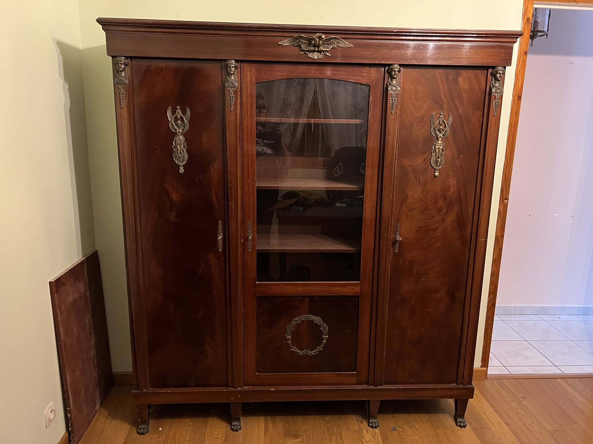 Empire mahogany and bronze armoire – France, 19th century