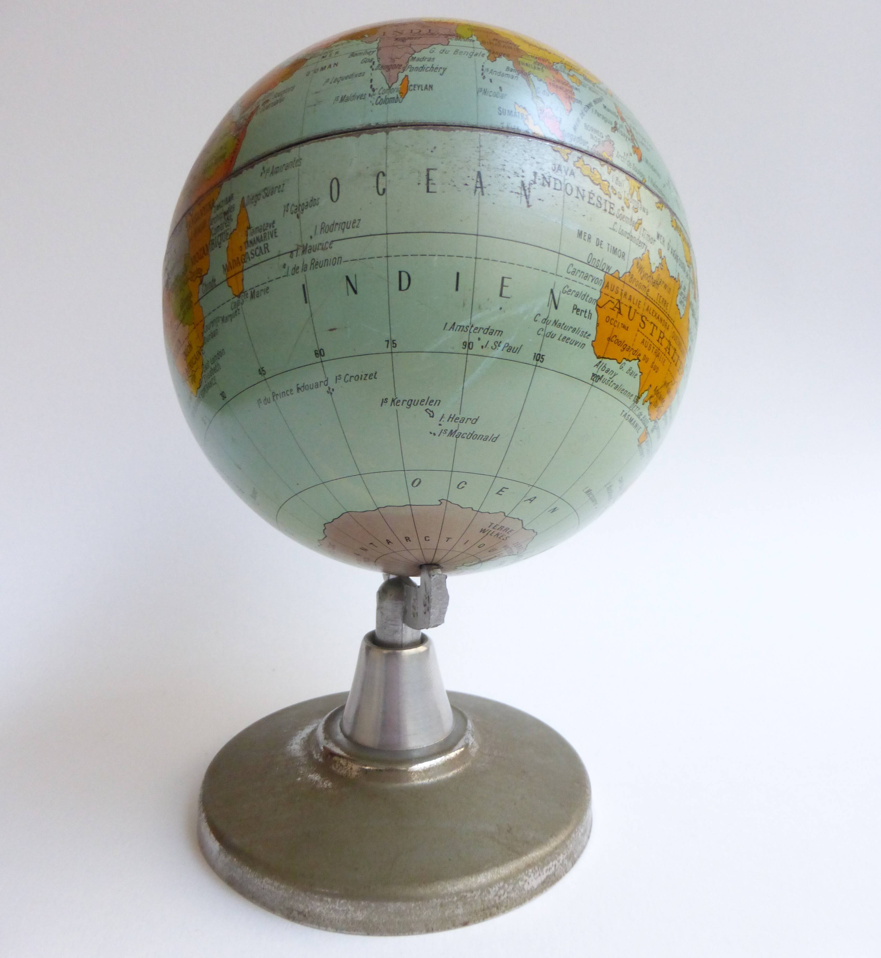 Globe terrestre vintage 1950/60