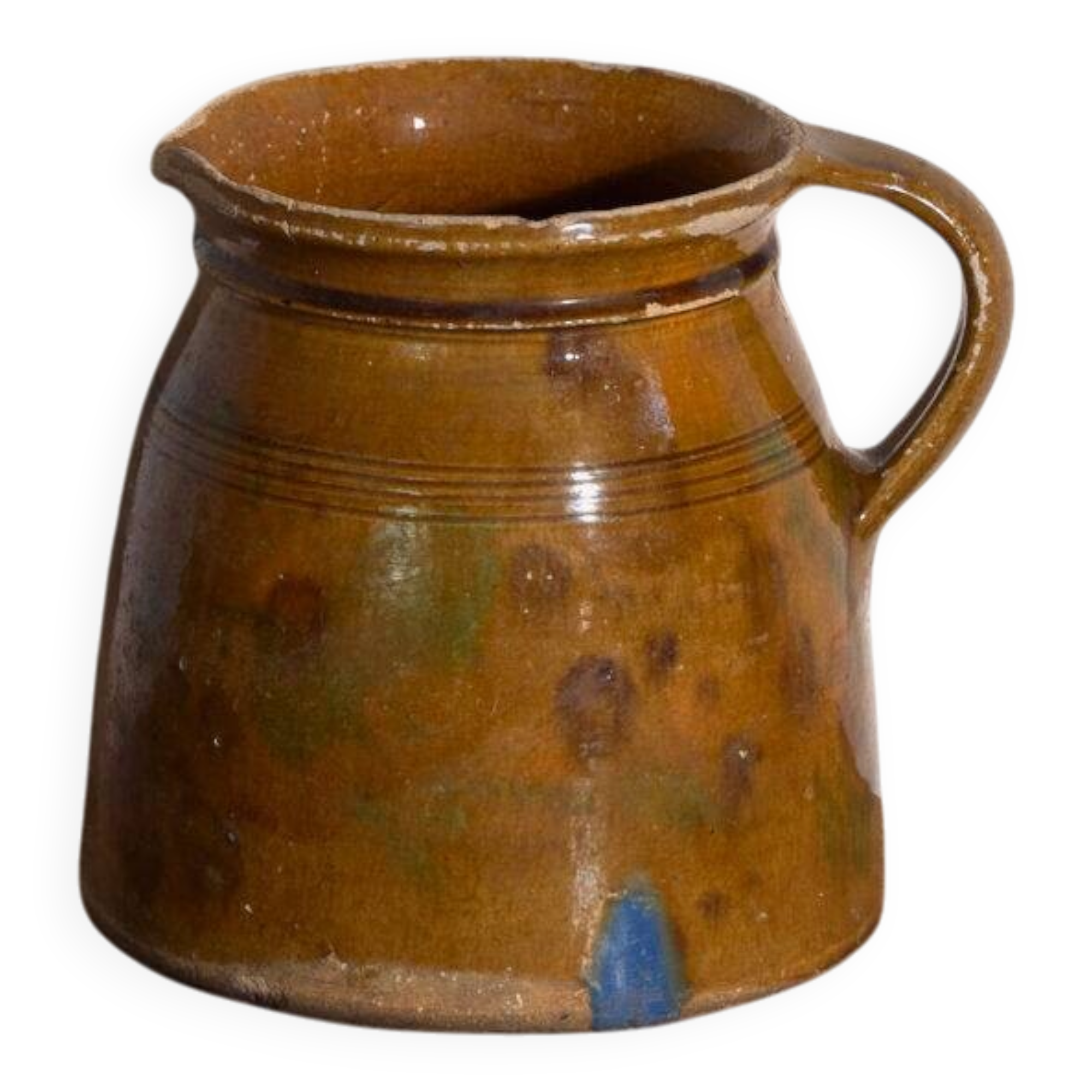 Old glazed ceramic jug – Central Europe, around 1930