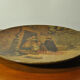Alsatian terracotta dish painted decorative 19th century