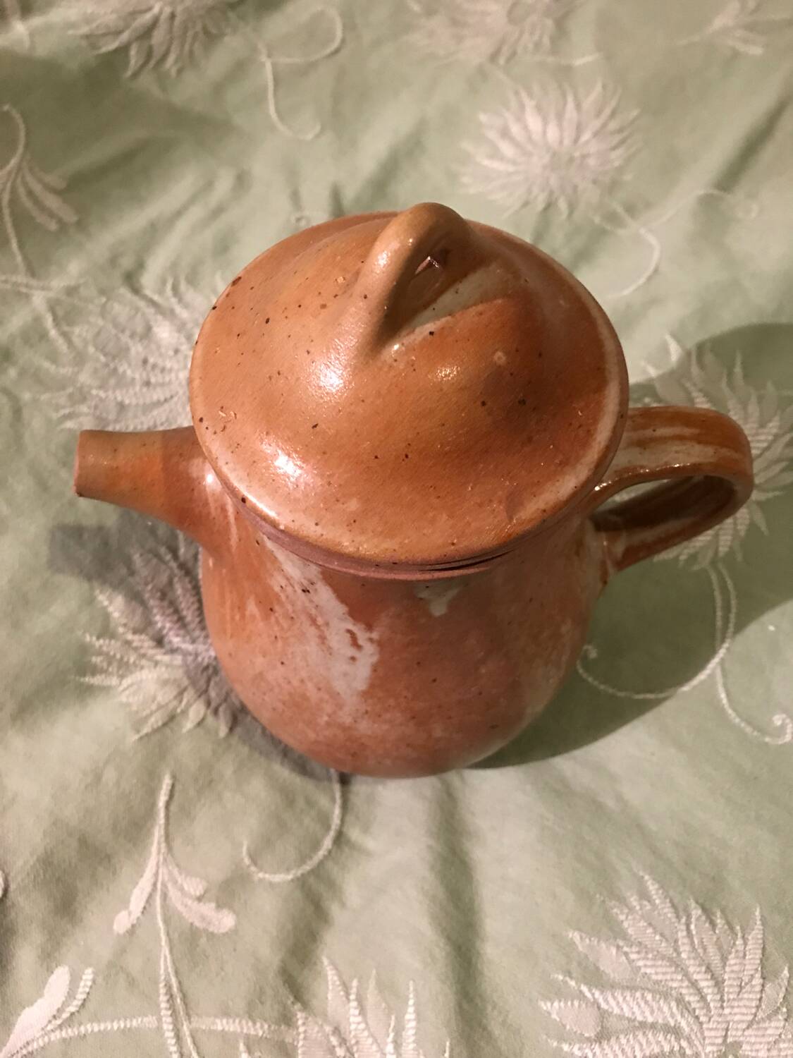 Mallet pottery teapot in Puisaye stoneware