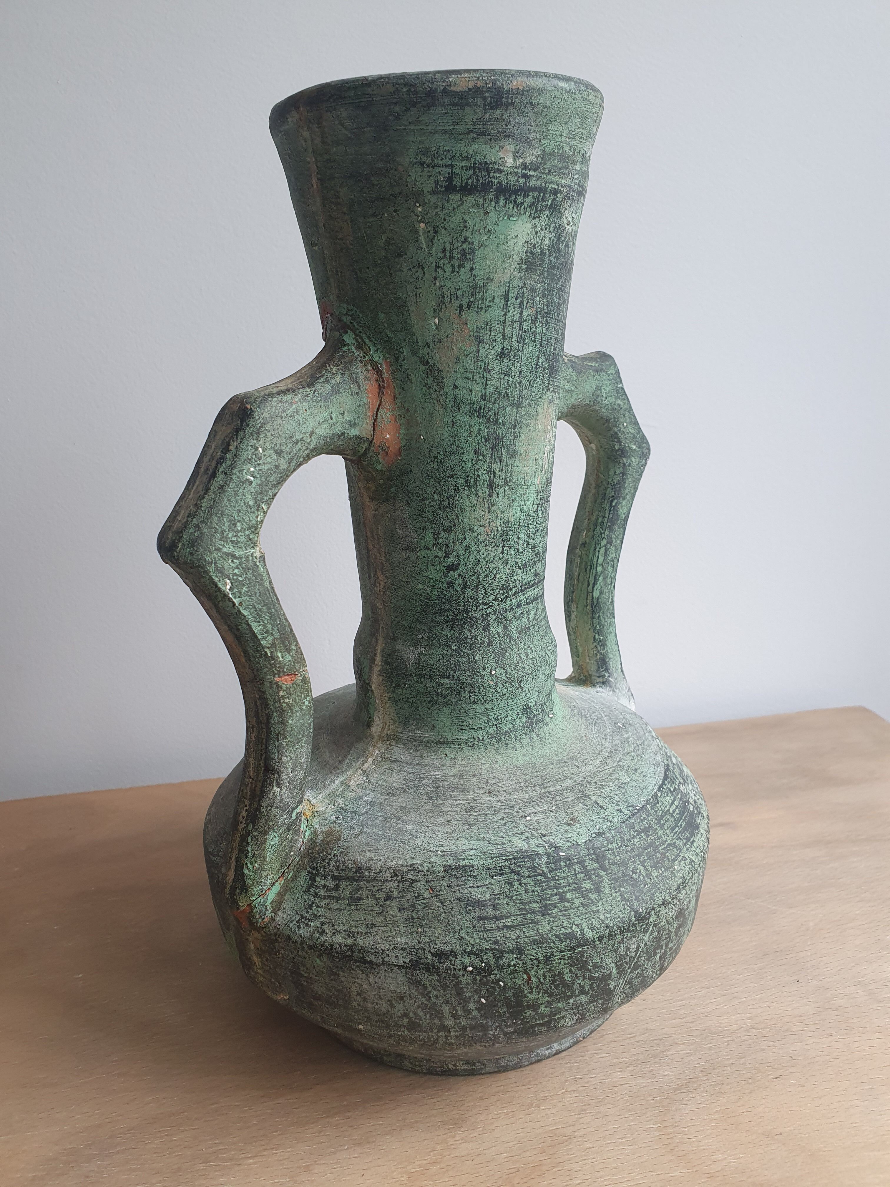 Ancient terracotta vase jar
