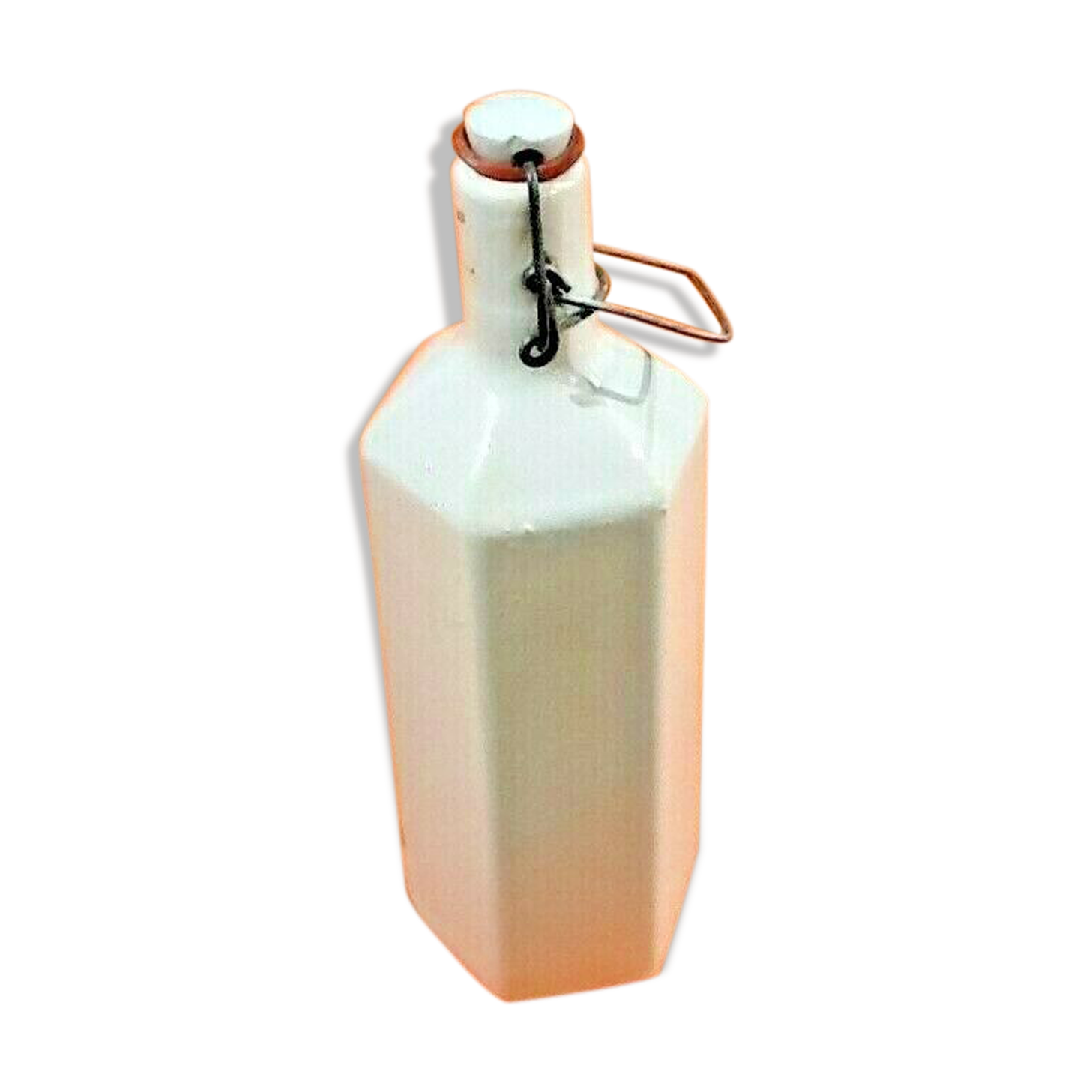 Old bottle / bottle enamelled Sandstone Mechanical clasp