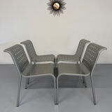 4 chaises en aluminium design italien des années 90 Calligaris italy