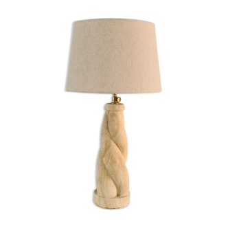 French sculpture lamp in white stone 60