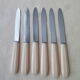 Set of 6 Pradel table knives stainless steel serrated blades, bakelite handles