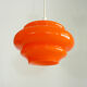 Orange opalin hanging lamp