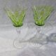 2 wine glasses 16cl crystal saint Louis unsigned Camargue Vert Chartreuse