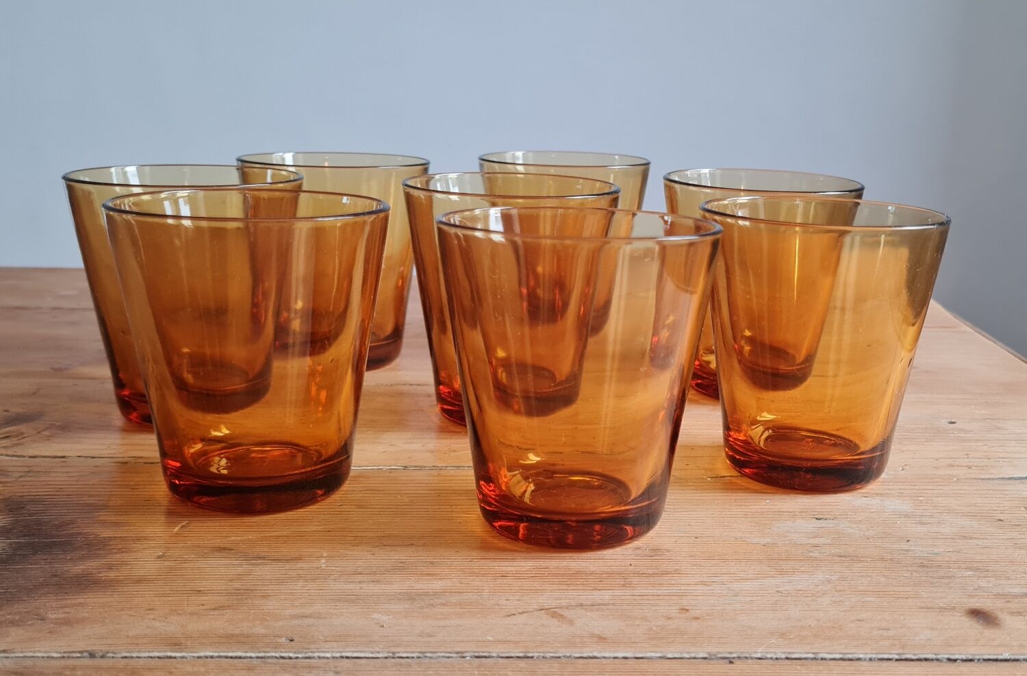 Set de 8 verres ambrés Duralex