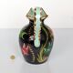Large pitcher / Monaco vase in polychrome earthenware with bas relief decoration of fish on a seabed
