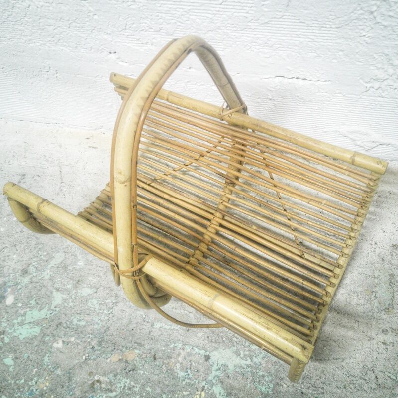 Rattan log basket
