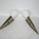 A pair of vintage ‘Torches’ wall lights, 1980s/1990s – steel and glass, E27