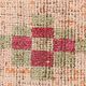 Tapis de couloir Oushak corail vintage, tapis turc ancien, 95x310 cm