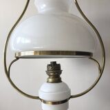 Lustre Napoléon III en opaline et laiton doré