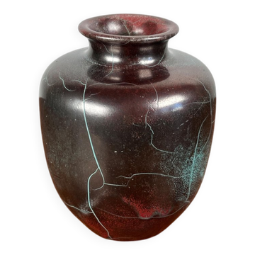 Vase de poterie de studio allemand Art déco par Richard Uhlemeyer, années 1940