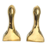 Paire de serre-livres canards