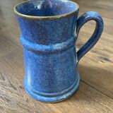 Blue stoneware pitcher